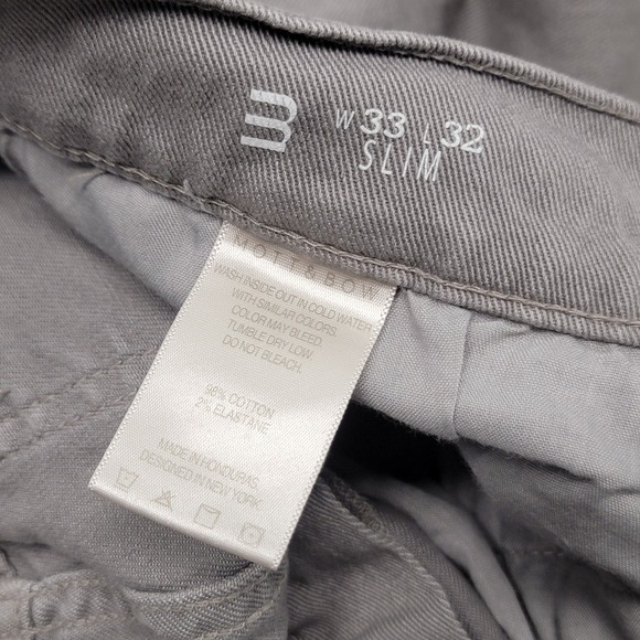 Mott Bow Mercer Jeans Mens 33x32 Gray Light Wash Slim Tapered Stretch Denim - Picture 9 of 14